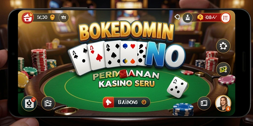 Tampilan gameplay seru dalam BOKEDOMINO dengan banyak pemain.