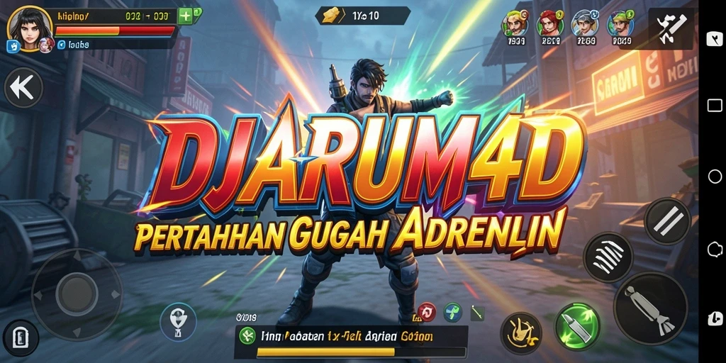 Tampilan gameplay menegangkan dalam DJARUM4D Tower Defense.