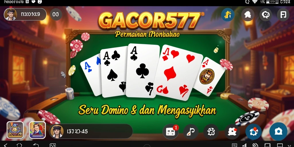 Tampilan gameplay GACOR577 dalam permainan Domino yang seru.