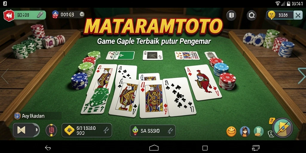 Tampilan seru gameplay Gaple di MATARAMTOTO.