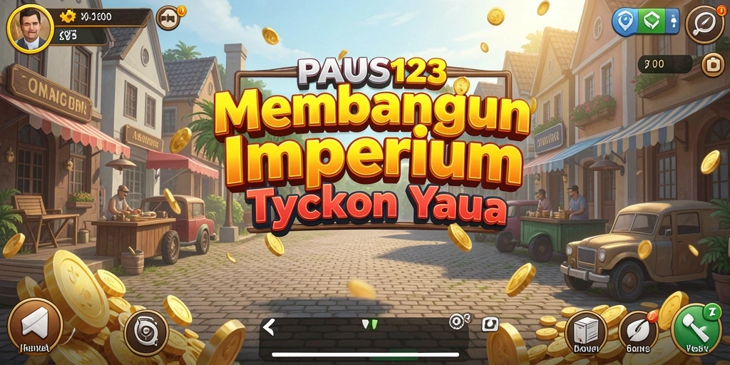 Tampilan gameplay seru dalam PAUS123 yang menunjukkan manajemen bisnis.