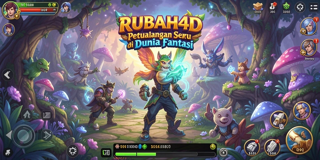 Screenshot gameplay RUBAH4D yang menampilkan petualangan seru di dunia fantasi.
