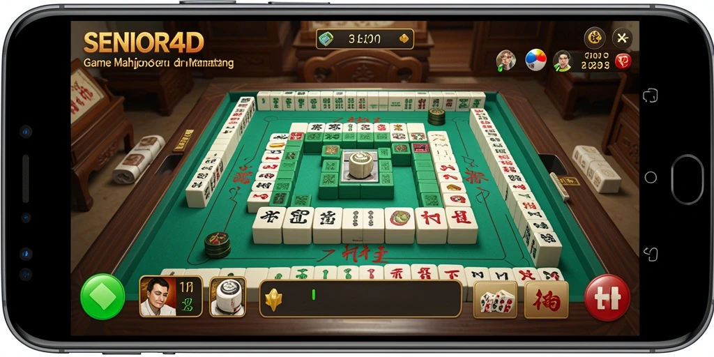 Tampilan gameplay Mahjong di SENIOR4D yang menawan.
