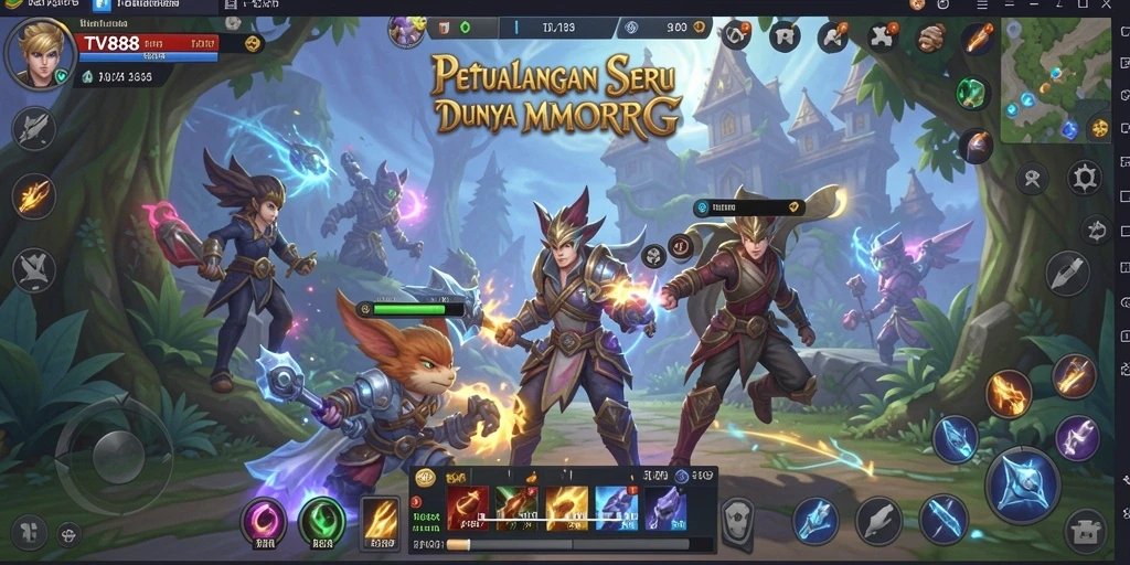Tampilan gameplay seru dalam dunia MMORPG yang luas.